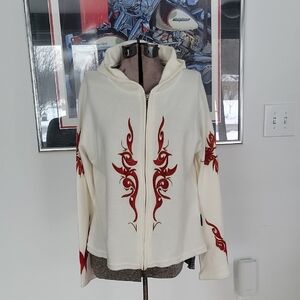 Harley-Davidson Sweater, XL, Cream/Red, Vintage